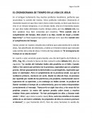 EL CRONOGRAMA DE TIEMPO EN LA VIDA DE JESUS