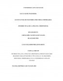 INFORME FINAL DE LA PRÁCTICA PROFESIONAL REALIZADO EN: CERVECERÍA NACIONAL DE PANAMÀ