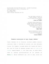 Elementos cronotópicos en Joyce, Borges y Nabókov. Página 1