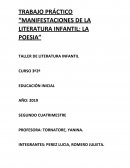 TRABAJO PRÁCTICO “MANIFESTACIONES DE LA LITERATURA INFANTIL: LA POESIA”