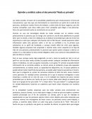 Opinión y análisis sobre el documental ‘Nada es privado’