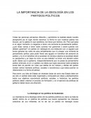 LA IMPORTANCIA DE LA IDEOLOGÍA EN LOS PARTIDOS POLÍTICOS