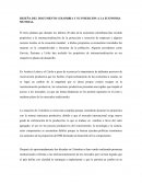 RESEÑA DEL DOCUMENTO COLOMBIA Y SU INSERCION A LA ECONOMIA MUNDIAL