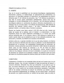 PRIMER ESCANDALO ETICO: EL HAMBRE