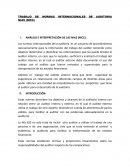 TRABAJO DE NORMAS INTERNACIONALES DE AUDITORIA NIAS (NICC)