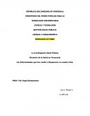 La Investigación Salud Pública. Situación de la Salud en Venezuela. Las Enfermedades que han vuelto a Reaparecer en nuestro País