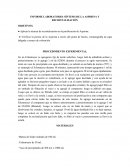 INFORME LABORATORIO: SÍNTESIS DE LA ASPIRINA Y RECRISTALIZACIÓN