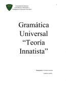 Gramática Universal “Teoría Innatista”