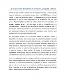 La Educación Encierra un Tesoro Jacques Delors