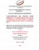 PROYECTO DE TRABAJO DE INVESTIGACIÓN PARA OPTAR EL GRADO ACADÉMICO DE BACHILLER EN DERECHO Y CIENCIA POLÍTICA