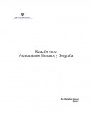 Relación entre Asentamientos Humanos y Geografía