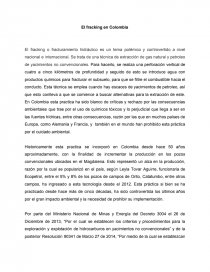 El fracking en Сolombia. Página 1