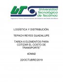 Elementos para cotizar el costo de transporte