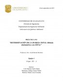 PRÁCTICA #11 “DETERMINACIÓN DE LA DUREZA TOTAL "