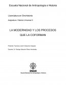 LA MODERNIDAD Y LOS PROCESOS QUE LA COFORMAN