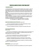 Proyecto “RECICLAMOS PARA VIVIR MEJOR”