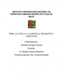 LA TUTELA Y LA CURATELA, REQUISITOS Y EJERCICIOS