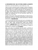 LA RESURRECCION UNA VICTORIA SOBRE LA MUERTE