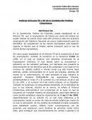 Análisis Artículos 59 y 60 de la Constitución Política Colombiana