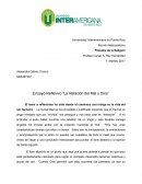 Ensayo Reflexivo “La Relación del Mal y Dios”