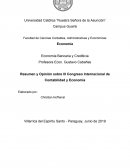 Resumen y Opinión sobre III Congreso Internacional de Contabilidad y Economía