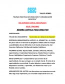 Auto Critica “UN PAVO REAL EL EL REINO DE LOS PINGUINOS”