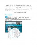 Grabacion de canales con directv