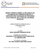 Marco teórico sobre la influencia de los medios de comunicación en la participación ciudadana en procesos electorales, en la era de las redes sociales