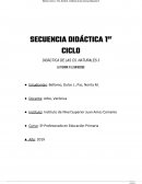 SECUENCIA DIDÁCTICA 1er CICLO DIDÁCTICA DE LAS CS. NATURALES 3 LA TIERRA Y EL UNIVERSO