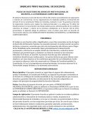 PLIEGO DE SOLICITUDES DEL SINDICATO MIXTO NACIONAL DE DOCENTES, A LA UNIVERSIDAD CAMPUS BRITANICO