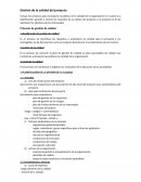 Gestión de la calidad del proyecto