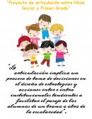 Proyecto de articulación entre Nivel Inicial y Primer Grado