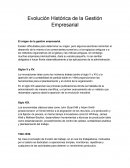Evolución Histórica de la Gestión Empresarial