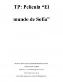 TP: Película “El mundo de Sofía”