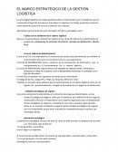EL MARCO ESTRATÉGICO DE LA GESTIÓN LOGÍSTICA