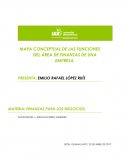 MAPA CONCEPTUAL DE LAS FUNCIONES DEL ÁREA DE FINANZAS DE UNA EMPRESA