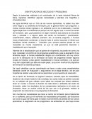 IDENTIFICACIÓN DE NECECIDAD Y PROBLEMAS