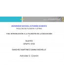 Introducción a la filosofía de la educación. Actividad Cicerón