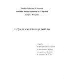 TECNICAS Y METODOS DE ESTUDIO