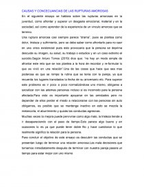 CAUSAS Y CONSECUENCIAS DE LAS RUPTURAS AMOROSAS. Página 1