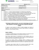 Estrategia de diferenciación y uso de la metodología de Porter para expandir el mercado nacional de la empresa mexicana “Jaztea”