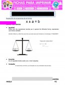 Resolución de ecuaciones lineales para 5to grado de primaria