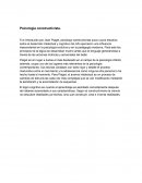 PSICOLOGÍA CONSTRUCTIVISTA