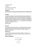 RESISTENCIA DE UN CONDUCTOR COMO FUNCION DE SU TEMPERATURA