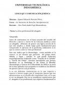 La Ética Profesional del Abogado