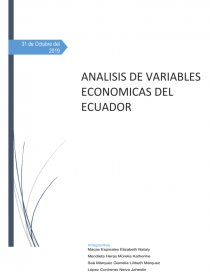 Análisis de las variables económicas del Ecuador. Página 1