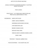 PRACTICA NO.1 : LAS PARTES QUE CONSTITUYEN UNA PRÁCTICA DE LABORATORIO DE FÍSICA