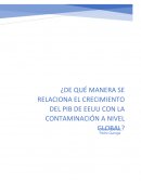 Como se relaciona el crecimiento del PIB USA con el calentamiento global