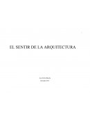 EL SENTIR DE LA ARQUITECTURA
