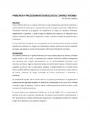PRINCIPIOS Y PROCEDIMIENTOS BÁSICOS DEL CONTROL INTERNO
